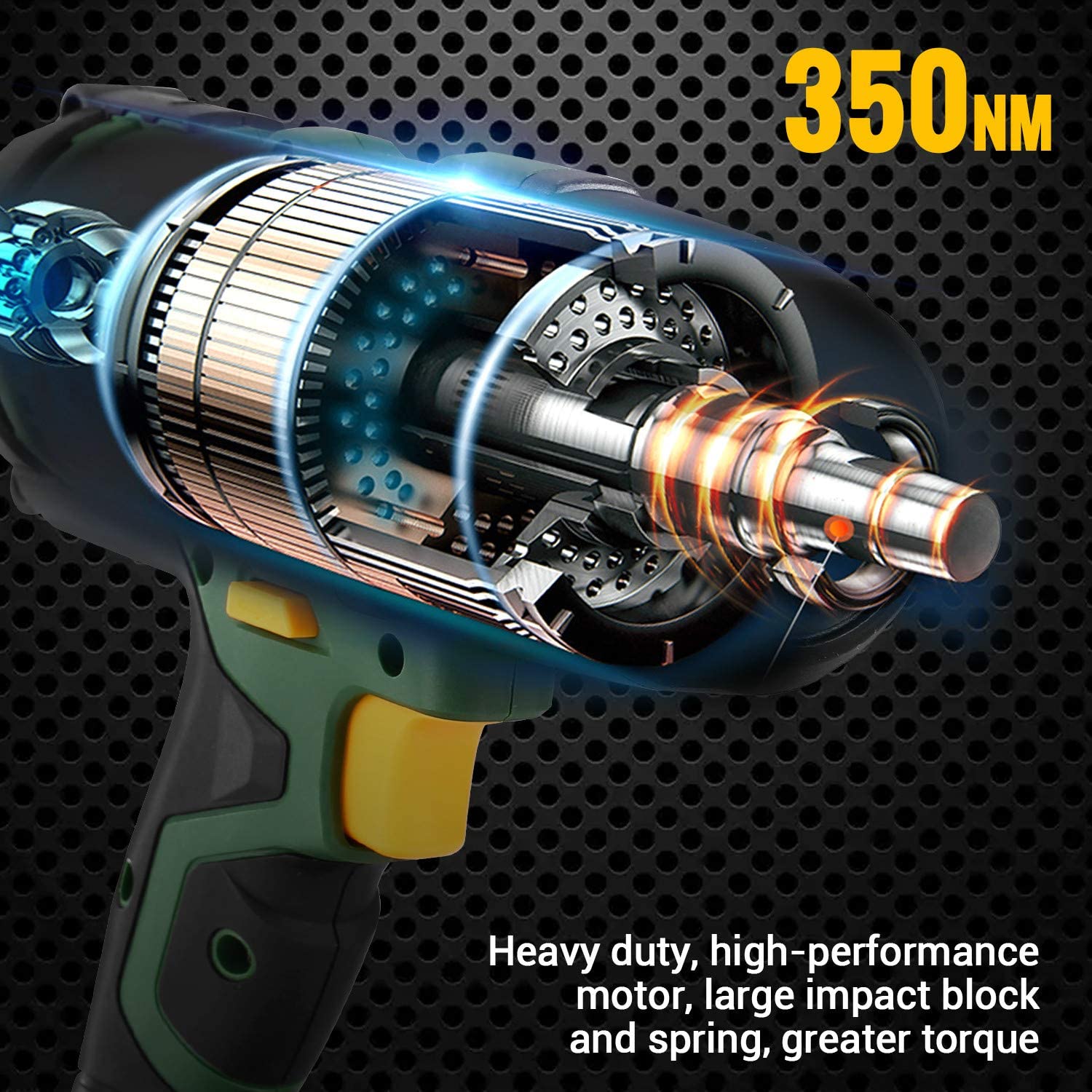 Pistola de impacto inalámbrica TECCPO DE 350Nm - Imagen 4