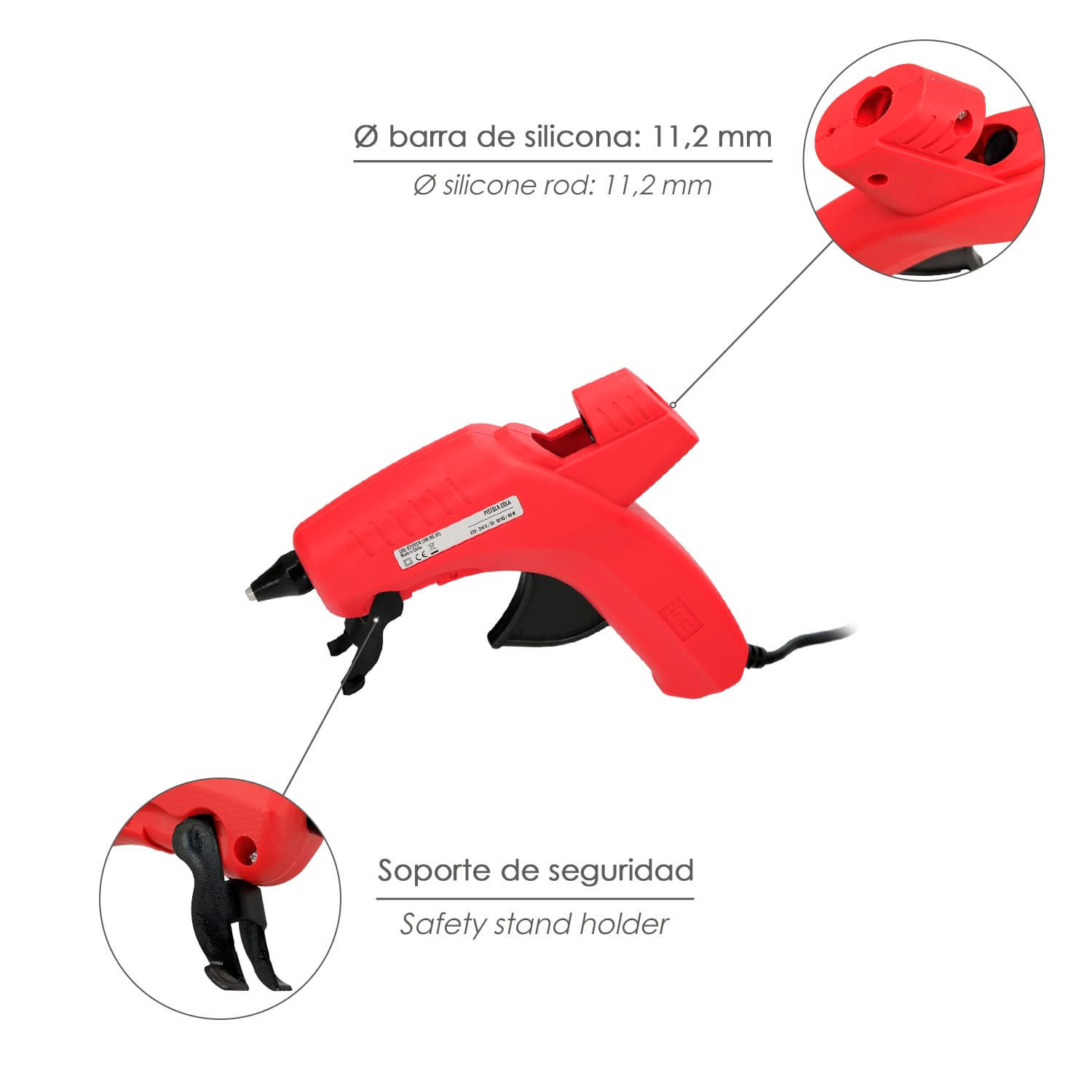 Pistola Termocolante Wolfpack-IDE 80 w. / 11,5 mm Profesional - Imagen 3