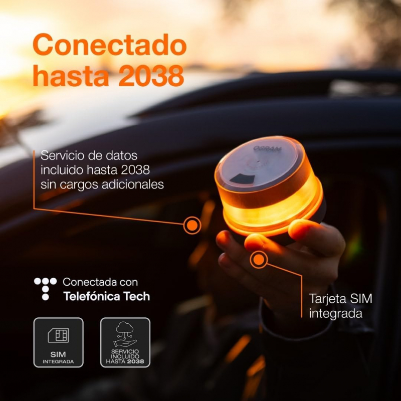 Baliza OSRAM V16 homologada 2026 y conectada DGT - Imagen 4